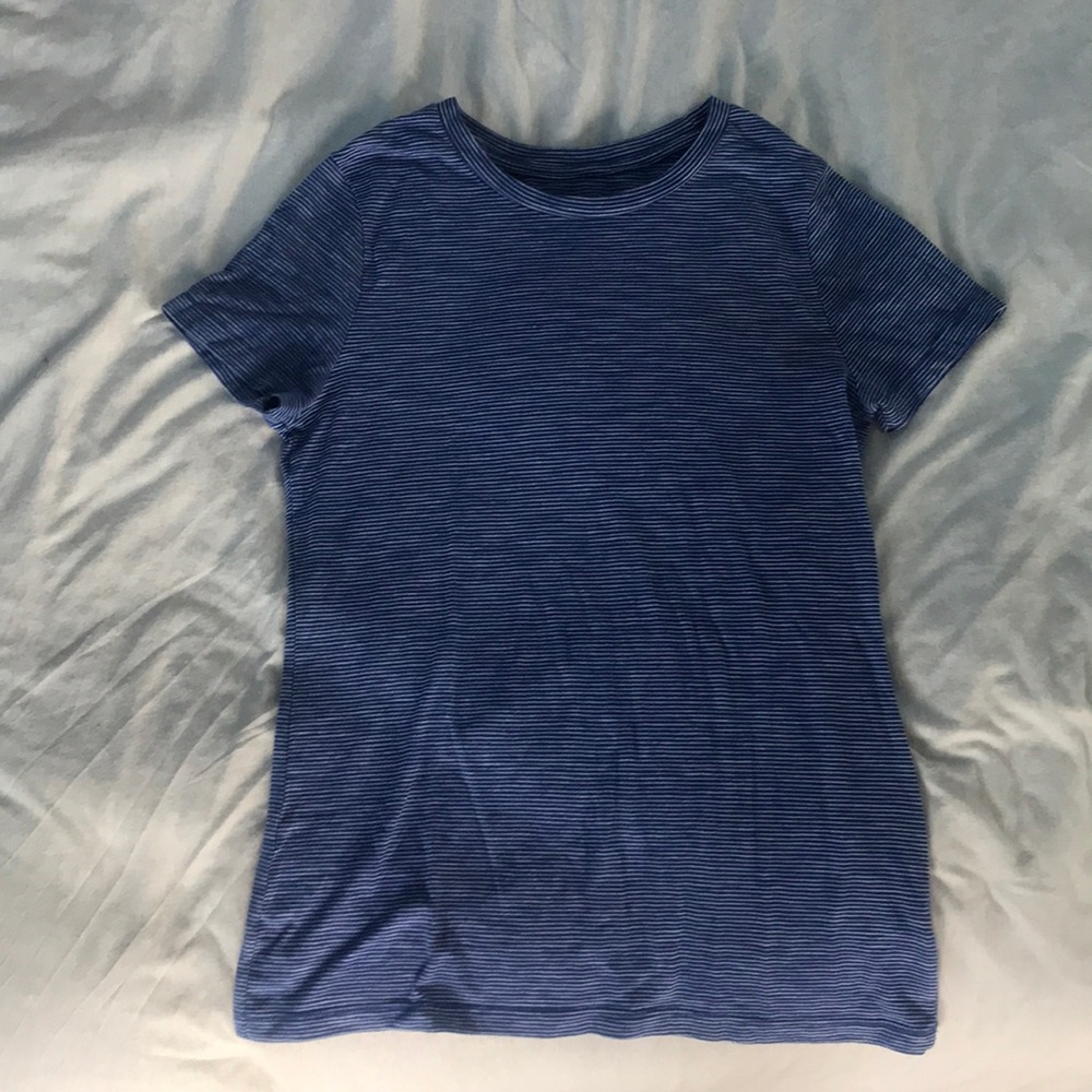Mossimo blue and white striped shirt